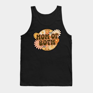 Mom of Both Retro Groovy Floral Tank Top